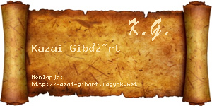 Kazai Gibárt névjegykártya
